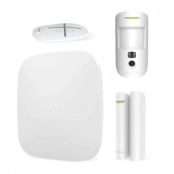 Bezprzewodowy zestaw alarmowy do domu garażu biura StarterKit Cam Biały
