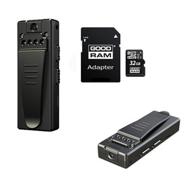 Mini Kamera ukryta A7 FULL HD IR detekcja ruchu 3h obrotowy obiektyw + 32GB